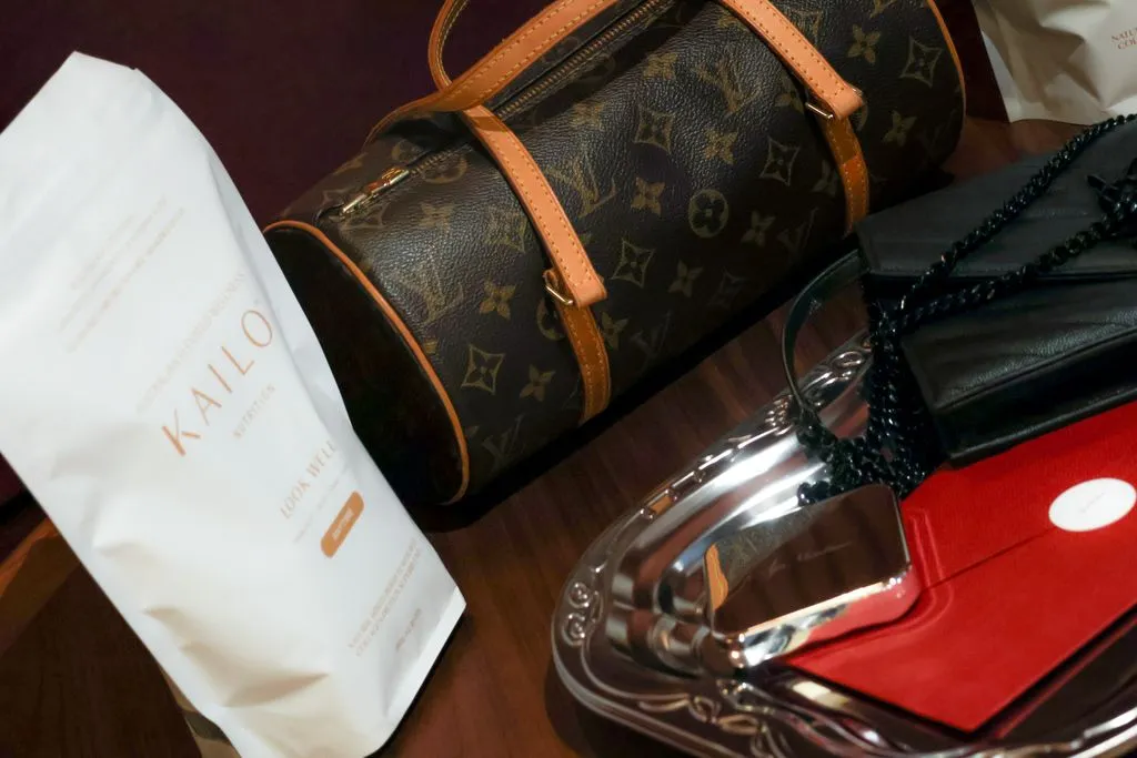 KAILO Look Well displayed with designer handbags at Aja Montana x Süreyya